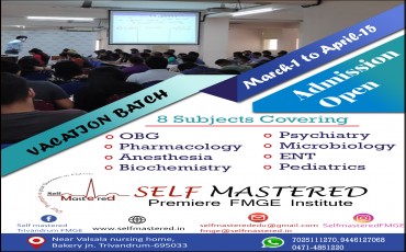 Admission Open for Jan- June FMGE Vacation Batch 2020. For more information - 